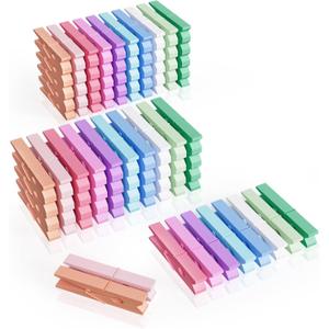 100Pcs Colored Clothespins Bulk, 2.9 Inch Clothes Pins Wooden for Crafts, Pastel Colorful Clothespins for Hanging Clothes Picture, Laundry Clips Cheer 10 Colors
