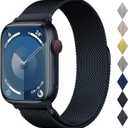Stainless Steel Milanese Loop Compatible with Apple Watch Band 46mm 42mm 44mm 45mm 49mm 38mm 40mm 41mm men and women