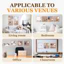 4 Pack Felt Bulletin Board Kit, 24" Self-Adhesive Fabric Wall Panels with Acrylic Shelf, Pegs & Pins - Felt Board Tiles for Memo, Display & Wall Organizer