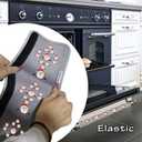 Miaowater 4 PCS Refrigerator Door Handle Covers Kitchen Appliance Decor Handles Anti-Skid Anti-Static Protector Fridge, Dishwasher Oven Keep Off Fingerprints,Food Stains (Christmas Grey)