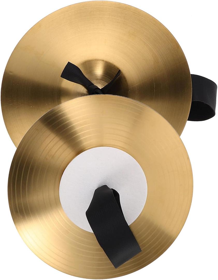 Totority 1Pair Small Portable Hand Cymbals for Metal Performance Prop for School Band Practices Lightweight and Durable Bright Sound for Enhanced Musical Experience