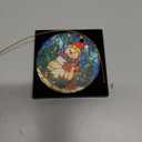 cvjutf Vintage Winter Christmas Snowman Ceramic Ornaments Decor, Rustic Stained Glass Style Snow Christmas Tree Haning Ornaments Decorations for Teen Kids, Snowman Gifts for Women Men, 3x3 Inch