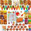 BenLouis Fall Party Favors for Kids Thanksgiving Day Classroom Gifts Prize Coloring Books Set Bulk for Students Kids Autumn Pumpkin Harvest Pinata Filler Goodie Bag Stuffers Craft12Set Thanksgiving