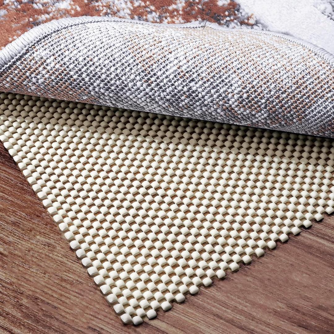 5x7 Rug Pad for Area Rugs, Non Slip Rug Gripper for Hardwood Floors, Cuttable Anti Skid Mat & Cushion, Thick Rug Pad Gripper Under Carpet, Strong Grips Keep Area Rug Safe and in Place 