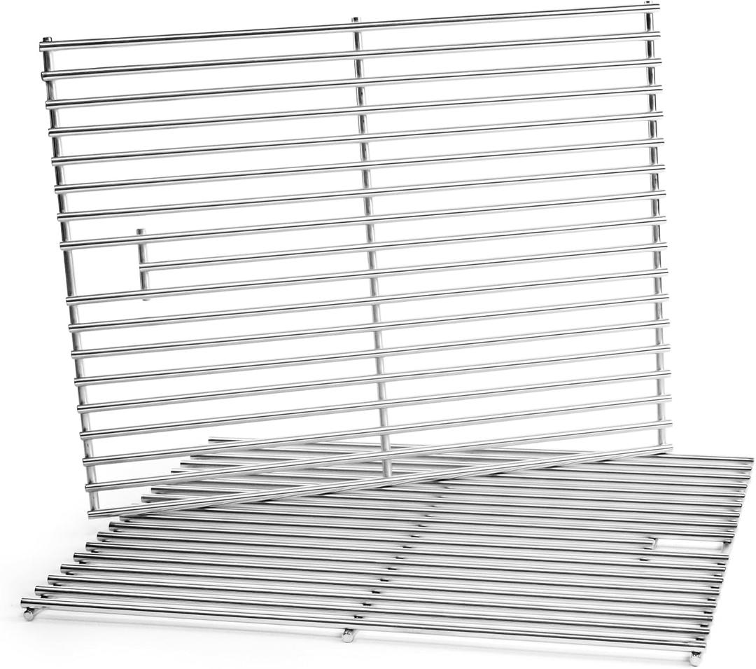 17 inch Grill Grates for Nexgrill 4 Burner 720-0830H, 720-0830D, 720-0783E, 5 Burner 720-0888, 720-0888n 720-0888s, Stainless Steel Cooking Grids for Kenmore 122.16119, Uniflame GBC981W Grills