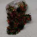 Alupssuc 8 Pieces Total 66 FT Christmas Tinsel Garland, Metallic Shiny Twist Garland Hanging Decorations for Christmas Party Indoor and Outdoor Decor, Red and Green