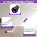 Vacuum Wand Replacement, 2 Piece Aluminum S-Wand Compatible with Proteam Backpack, Commercial Vacuum Parts & Accessories, Also Compatible with Hoover Backpack C2401, Fit 1.5'' Hole