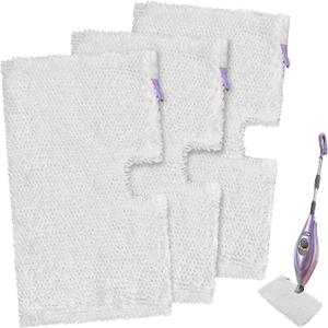 Steam Mop Replacement Pads for Shark Steam Mops S3500 Series S3501 S3601 S3550 S3901 SE450 S3801CO S3601D S2901 S2902 Steam Pocket Mop Pads Floor Cleaning Microfiber Reusable for Shark Mop Pads, 3 Pack
