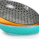 DOWAN Large Serving Bowls, 11.5 Inch Fruit Salad Bowls, Decorative Serving Dishes for Entertaining, 70 OZ Pasta Bowls Set of 2, Vibrant Color Mixing Bowls for Party, Wedding Gifts, Home Kitchen Decor