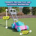 Sunny Days Entertainment Maxx Bubbles Deluxe Bubble Lawn Mower Toy Includes 4oz Bubble Solution | Outdoor Bubble Machine for Kids | Easy to Use, No Batteries Required, Pink