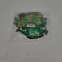 Seeloowy St.Patrick's Day Door Decor Lucky Sign 11.81 x 11.81 Inch Shamrock Style Welcome Wooden Sign St Patricks Day Wreath for Front Door Lucky Decorations for Irish Home Outdoor Indoor