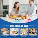 YOBEYI 3 PCS Silicone Snack Containers with Lids, Reusable Dual Compartment Salad Dressing Sauce Seasoning Container, Food Storage Boxes for Travel, Office, Picnic