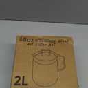 6 PCS 2L Oil Filter Pot Bacon Grease Saver with Strainer,68oz Large Capacity Fryer Pot with Basket,Cooking Thermometer & 50 Wax Papers,Stainless Steel Fryer for Kitchen Camping