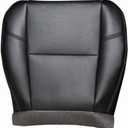 NLQR Front Driver Or Passenger Side Bottom Replacement Perforated Leather Seat Cover Ebony Black #194 196 197 Compatible with Cadillac Escalade EXT ESV AWD 2007 2008 2009 2010 2011 2012 2013 2014