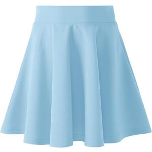 Hvididan Blue Skirt for Girls, Size 10-12 Uniform Pleated Skater Skirts Kids Casual Mini Flare Plain, Light Blue