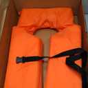 Spectrum Coast Guard Approved Life Jackets. Type II Keyhole Life Vest in Classic May West Style. Compliance Life Vests and Flotation Device. Adult or Youth Size. Adult Neon Orange