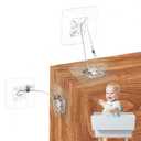 No Drill Metal Furniture Anchors (10 Packs) for Baby Proofing, 14" Adhesive Anti-Tip Furniture Wall Safety Straps for Child, Keep Toddlers & Pets Safe from Falling Furniture Like Dresser & Bookshelf