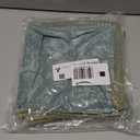 decorUhome Spring Chenille Soft Throw Pillow Covers 20x20 Set of 2, Farmhouse Velvet Neutral Decorative Pillow Covers with Stitched Edge for Couch Sofa Bed Home Decor, Aqua Haze