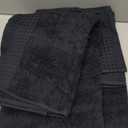 GLAMBURG 100% Cotton 2 Pack Oversized Bath Towel Set 28x55 Inches, Ultra Soft Highly Absorbant Compact Quickdry & Lightweight Large Bath Towels, Ideal for Gym Travel Camp Pool - Black