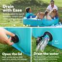 SLOOSH Foldable Dog Kiddie Pool - Portable Hard Plastic Doggie Swimming Pool, Anti-Slip Collapsible Pets Bath Tub Suitable for Kids Indoor Outdoor Backyard Use (Blue, 63" x 12")
