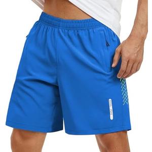 Mens Athletic Shorts 7 Inch Quick Dry Running Sports Shorts Lightweight Workout Gym Shorts Elastic Waist Shorts with Pockets (3XL)
