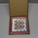 6x6 Picture Frames Red Wood, 4x4 Picture Frame with Mat, Square Solid Wood Frames, 2 panels (1 glass, 1 plexiglass), The Table, The Wall.