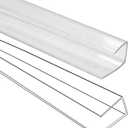 10 PCS Polycarbonate Greenhouse U Connector Profile 4ft Length Fits 0.24 & 0.32 Twin-Wall Polycarbonate Panels Duty Dust Rain & Moisture Protection Durabler (U-Clip 4'  0.71  0.32)