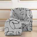 FUANGUI 2 Piece Club Chair Slipcover Stretch Barrel Chair Covers Armchair Slipcovers Soft Removable Washable Chair Covers, Living Room Chair Couch Covers Protectors