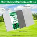 2 Pack Please Pick Up After Your Pet Sign, No Dog Poop Lawn Signs, 12''X8'' Sturdy Rust Free Aluminum Metal Signs With 28" Metal Stakes, Fade Resistant, Weatherproof, Easy to Mount
