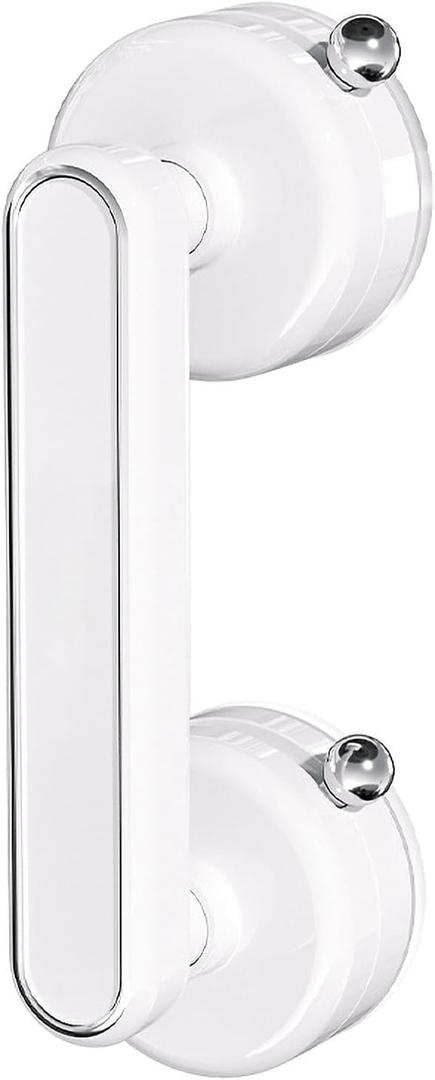 KAFENDA New Powerful Large Suction Cup Handle, Glass Door and Window Handle, Cabinet, Refrigerator, Furniture Auxiliary Handle, no Need for Drilling Installation, Detachable (Large White)