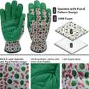 MSUPSAV Kids Gardening and Garden Gloves for Toddler,Children's Yard Work Glove,Gift,Cute Pattern,Age3-8 (Medium, 1 Pair of Green)