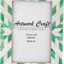 Bone Photo Frame Aztec Pattern Inspired Vintage Table-Top/Wall Dcor Chevron Art Boho Christmas Picture Frames (4x6 Inches, Green)
