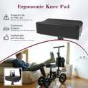 All Terrain Knee Scooter for Adults, Foldable Rolling Knee Scooter with DIY Stickers & Shock Absorber, Steerable Knee Walker for Broken Foot, Ankle Injuries & Surgery, Better Crutch Alternative