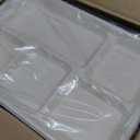 WELLIFE 100% Compostable 5 Compartment Paper Plates, 100 Pack Disposable School Lunch Trays Divided Plates for Adult Youth, 12.5 * 8.6 inch Heavy Duty Eco-Friendly Bagasse Plate for Buffet and Party (Natural)