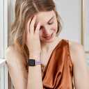 Braided Bands Compatible with Apple Watch Bands Silicone for Women 40mm 38mm 44mm 41mm 42mm 45mm 46mm 49mm, Slim Thin Narrow Hollow-out Strap for iWatch Bands for Women 11/10/SE/9/8/7/6/5/4/3/2/1 (SmokePurple/MilkTea/PineGreen/WineRed/BlueGrey/DarkPurple)