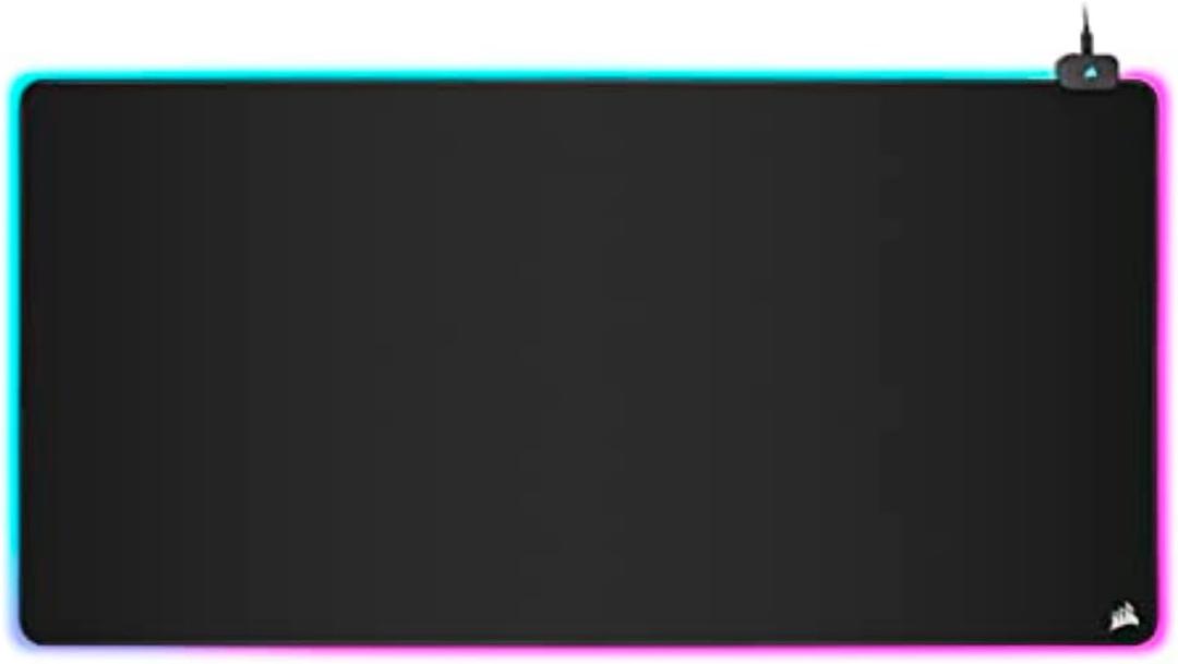 Corsair MM700 RGB Extended 3XL Cloth Gaming Mouse Pad/Desk Mat - Massive 1,220mm x 610mm (48 x 24) Cloth Surface, 360 Three-Zone RGB Lighting, Two USB Ports - Black