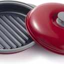 MACONEE Microwave Grill Pan | Microwave Griller, Griddle & Crisper Pan with Lid for Grilling, Browning, and Crisping Foods Microwave Cookware for Grill Meat, Sandwich & Vegetable inside a Microwave
