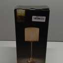 Cordless Table Lamp, 8000mAh, Dimmable, Ambient Light, 2700K, Touch Control, Portable, LED, Wireless, Rechargeable, Battery Operated, Desk Lamp, Kitchen Lamp, Fabric Shade, for Dining Room, Bedroom (17.9" Single)