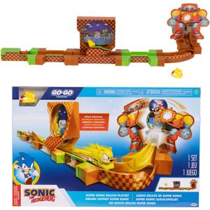 Sonic The Hedgehog Go Go Racers Deluxe Playset with Diecast Super Sonic Figure, Combine with The Sonic Adventure Playset Sonic The Hedgehog Go Go Racers Deluxe Playset with Diecast Super Sonic Figure, Combine with The Sonic Adventure Playset