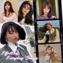 Yorda Bangs Hair Clip 100% Human Hair Clip in Bangs Fringe with Temples Wispy/French Bangs for Women Natural Looking for Daily Use (Wispy Bangs, Brown Black)
