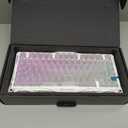 GravaStar Mercury K1 Lite 75% Gaming Keyboard, 2.4GHz/BT/Wired Tri-Mode Wireless Keyboard, Gasket Hot Swappable Mechanical Keyboard, Pre-lubed Linear Switches, RGB Backlit (Crystal Aurora)