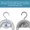 2 Pack CPAP Hose Hanger with Suction Cup Universal CPAP Hose Holder for 15mm & 19mm Tubing Wall Mounted CPAP Tube Holder for Drying, Organizing & Extending Hose LifeGrey