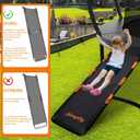 jumpfly Trampoline Slide Ladder Universal Trampoline Ladder with Handles Strong Tear Resistant Fabric Trampoline Accessories for Kids Toddler Climb Up & Slide Down, Orange