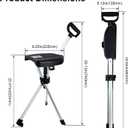 Foldable Chair Walking Stick, One Size