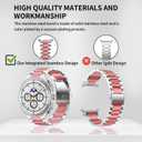 GOLDTOLUCK Stainless Steel Band Compatible with Samsung Galaxy Watch 8 7 6 5 4 Classic FE Pro 40mm 44mm 46mm 43mm 47mm 45mm 42mm 20mm Men Women Milanese Replacement Metal Elegant Casual