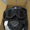 Youth Dirt Bike Helmet DOT Certified - Full Face Motorcycle Helmet for Off-Road, ATV, Street Riding, Includes Adjustable Goggles & Protective Gloves (M, Black)