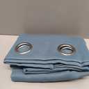 NICETOWN Modern Blackout Curtains Noise Reducing, Thermal Insulated and Privacy Room Darkening Drape Panels for Boy's Guest Room Door Small Short Window (Greyish Blue, 2 Panels, W34 x L54 -Inch)