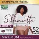 Depend Silhouette Incontinence Underwear For Women, Maximum Absorbency, L, Pink, 52Ct, 26 per pack