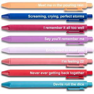 Taylor Gifts Merch, Cute Taylor Gel Pens, Office Supplies for Music Fans, Taylor Birthday Party Favors for Girls (Lyrics)