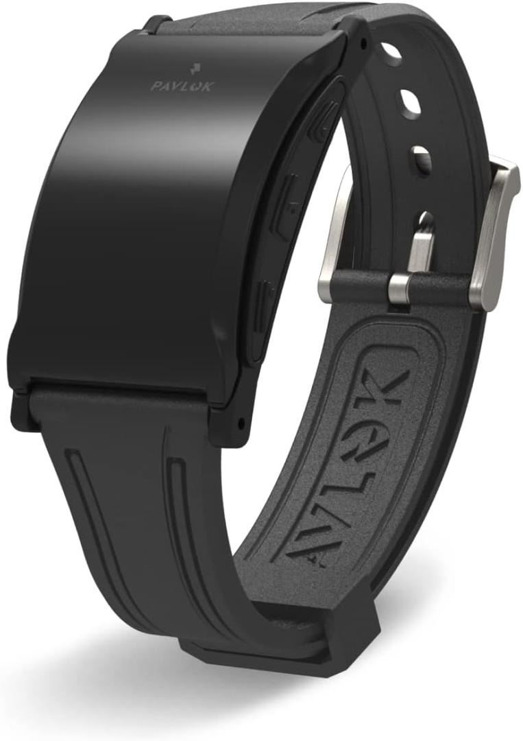 Pavlok 3 Sports (Black) App-Controlled Silent Alarm & Habit Trainer Wearable Chime/Vibration/Adjustable Zap Includes Plus (Lifetime Access) Steps & Sleep Tracking